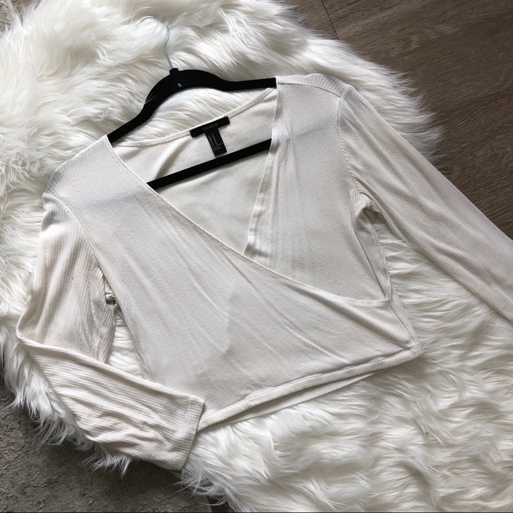 Forever 21 knit crossover top (M)